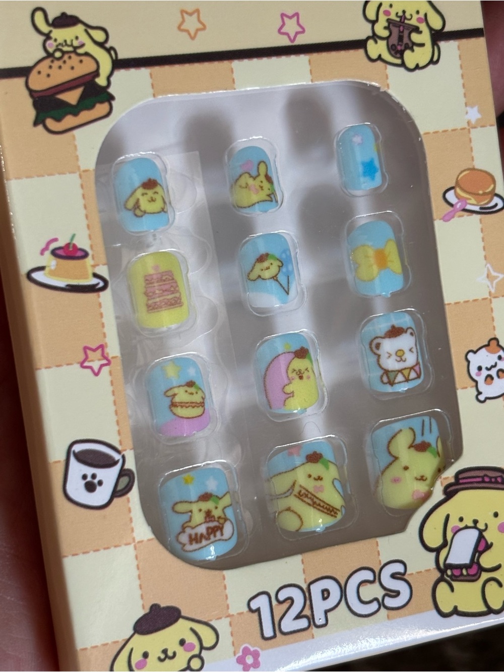 Sanrio Kids Press On Nails Set of 6 Hello Kitty Kuromi My Melody New in Box - Picture 5 of 8